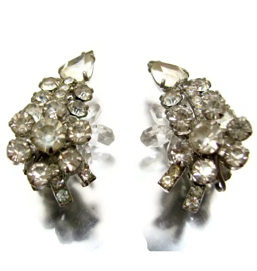 Juliana Rhinestone Clip Earrings