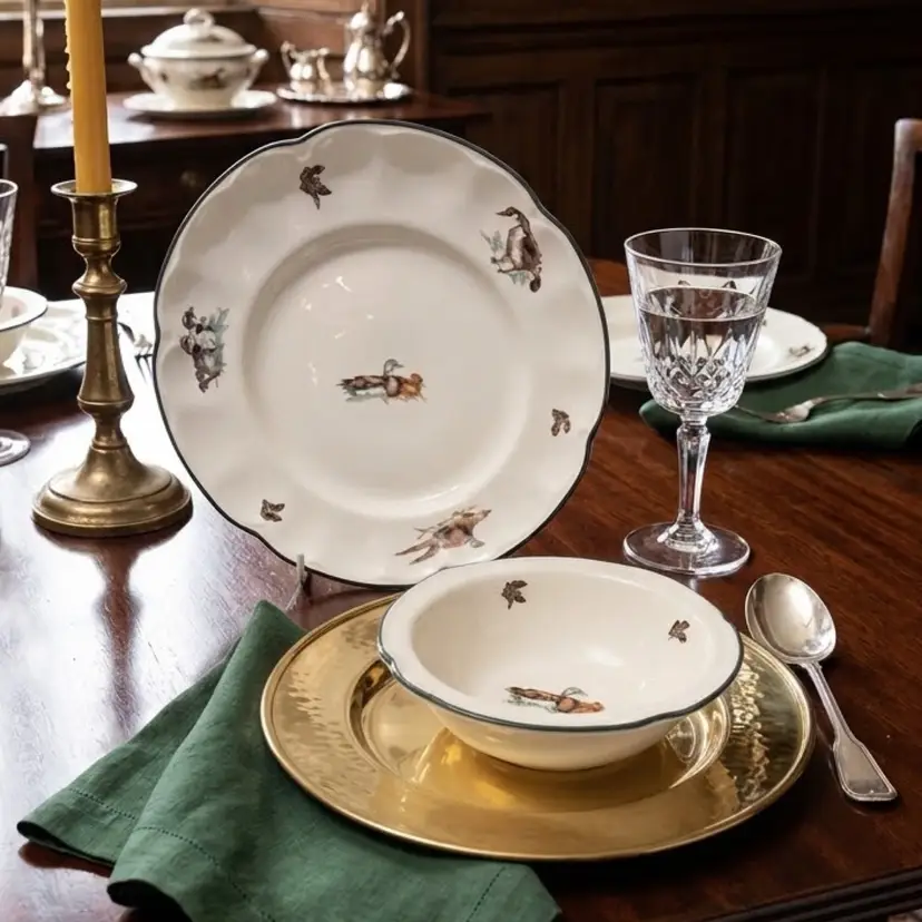 Johnson Brothers Brookshire Salad Plate And Soup Bowl Set