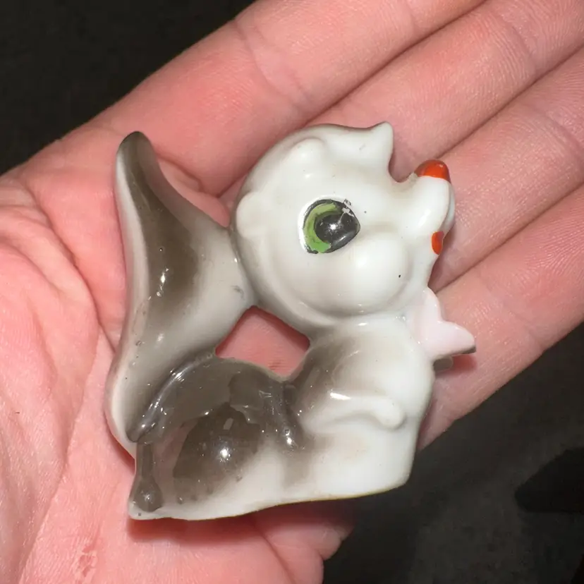 The Absolute Cutest Skunk With Flower Mini Figurine