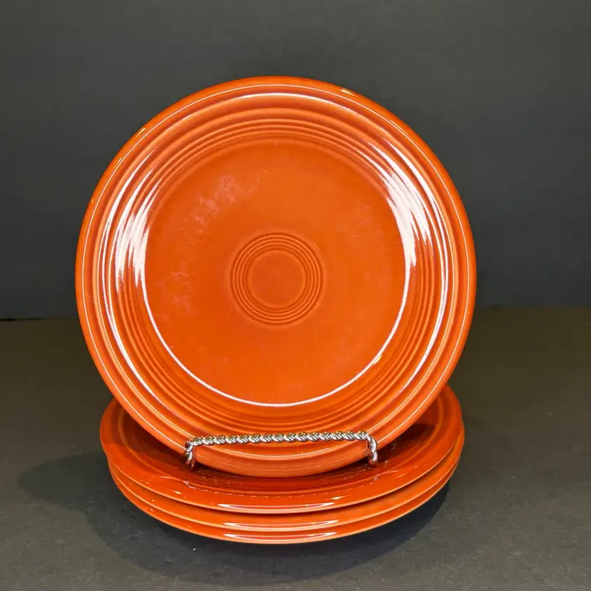 Fiestware Plates In Poppy Set Of 4
