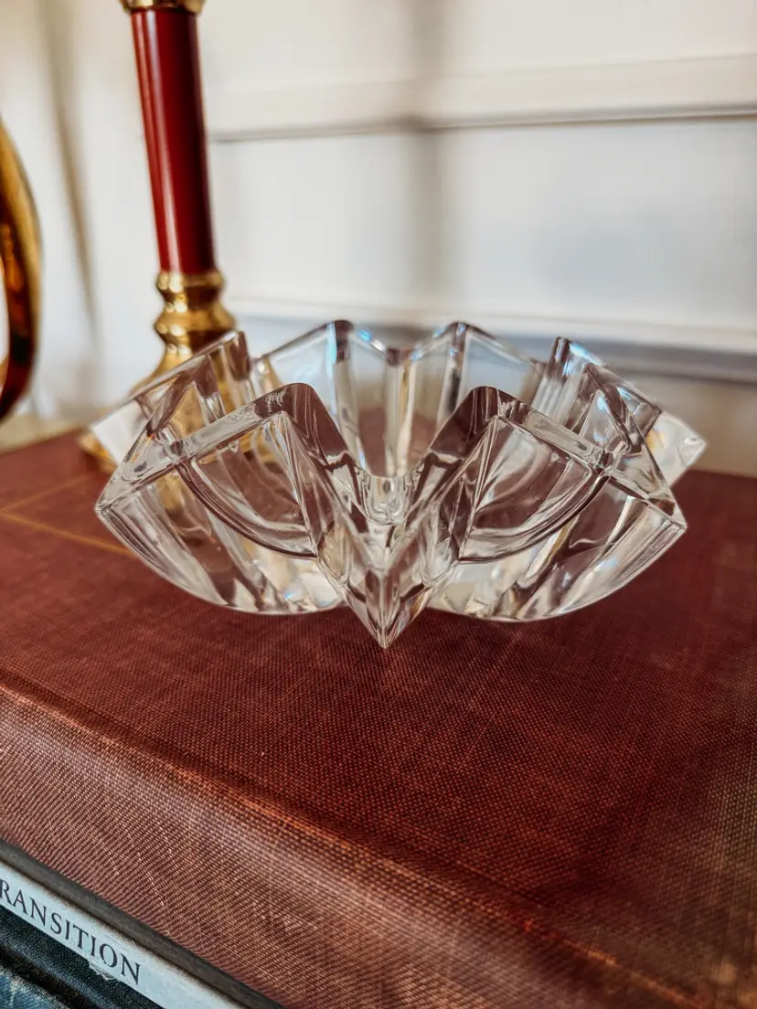 French Cristal D'Arques Gigogne Lead Crystal Star Bowl