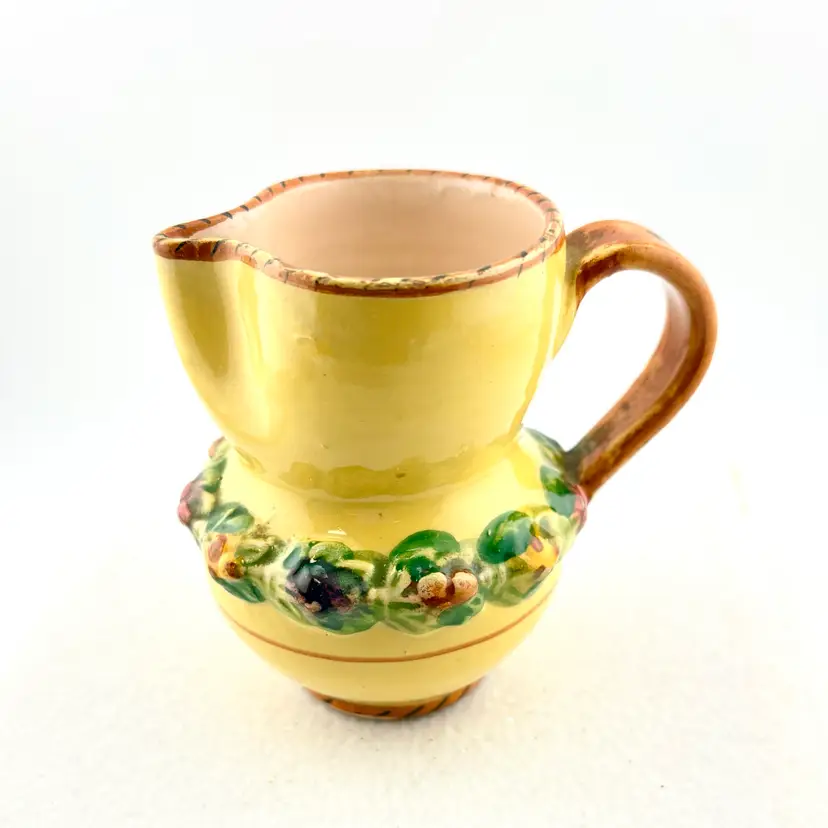 Small Vintage European Pitcher/Creamer 3.5” Tall x 4” Wide At Handle