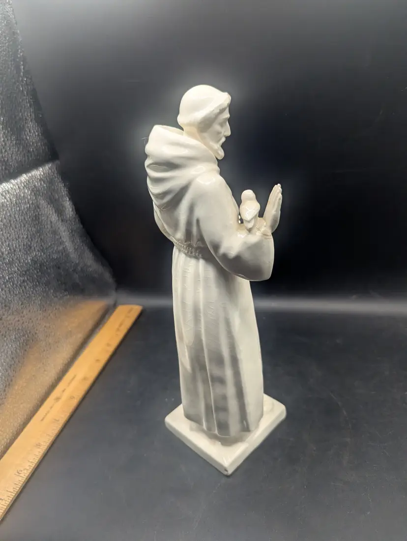 Vintage Goebel West Germany Sacrart At Francis of Assisi Statue Standing 10" Tall As Is