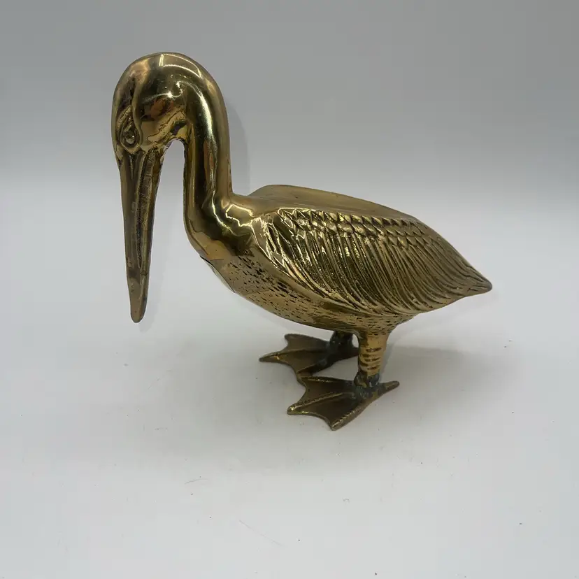 Pelican Heavy Brass 5.75 Inches Tall Detailed