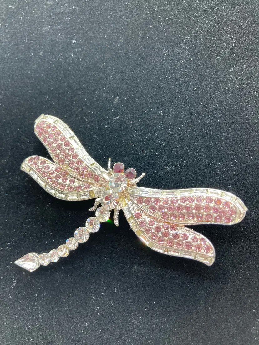 Silver Toned Dragonfly Brooch