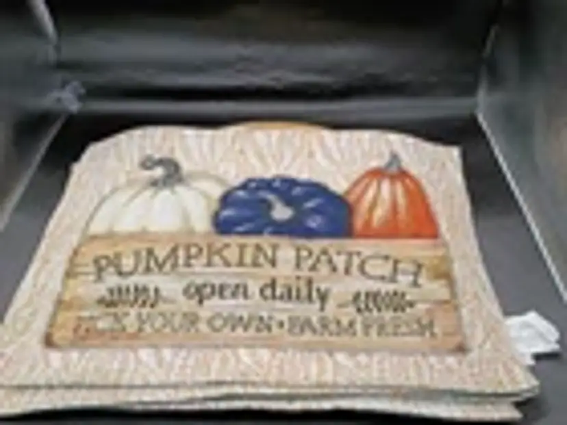 Fall  Autumn Harvest Tapestry Placemat Set of 4 Pumpkins Farmhouse  19x13