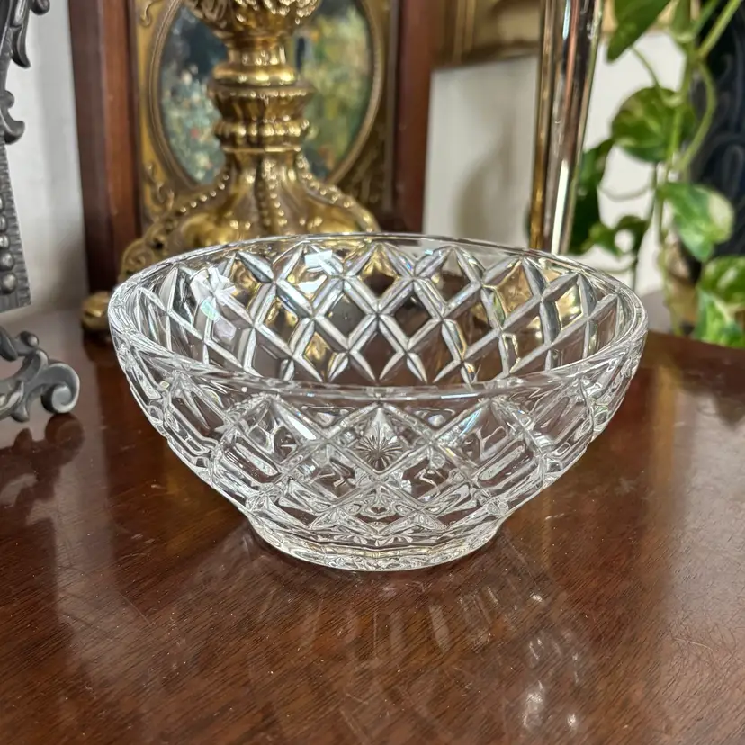 🐇Vintage Lenox Diamond Cut Crystal Bowl