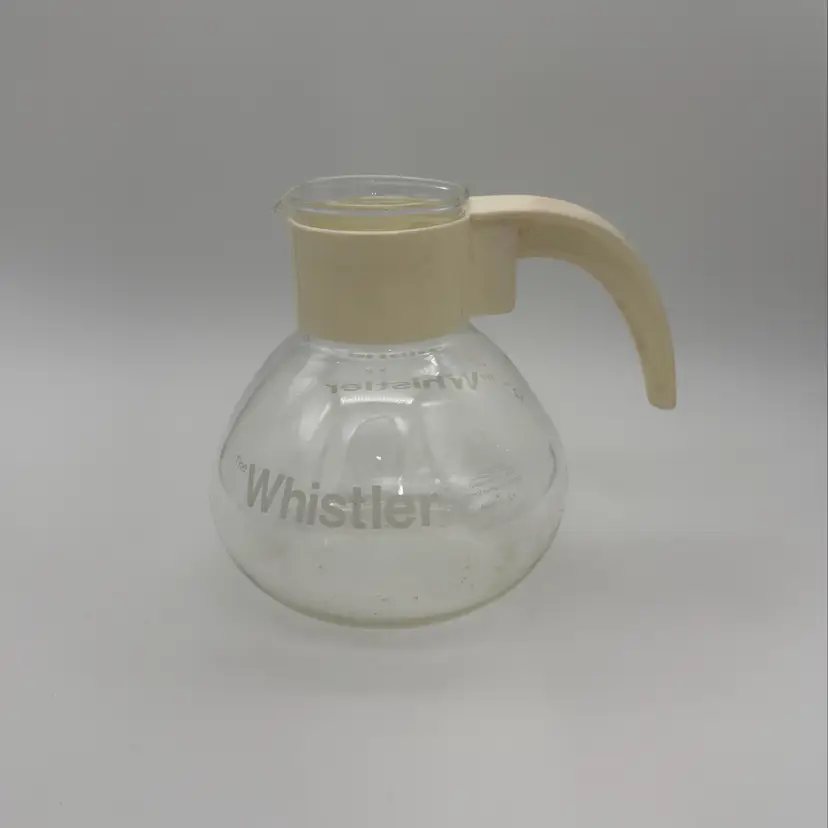 Vintage 1970’s Gemco The Whistler Glass Coffee Tea Pot Carafe 8 Cups