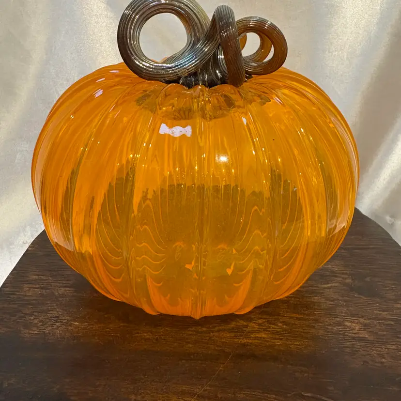 Signed Art Glass Pumpkin