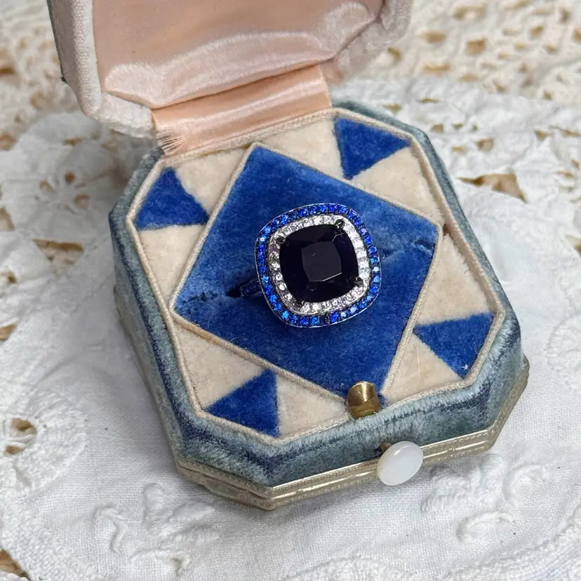 Sterling silver spinel ring size 7