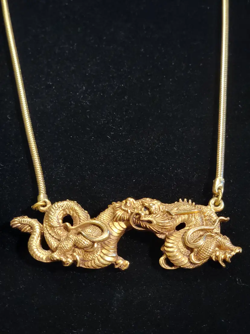 Alva Museums replica Menuki Dragon necklace