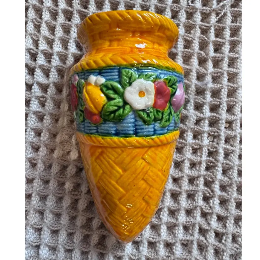 Vintage 6” Fruity Wall Pocket