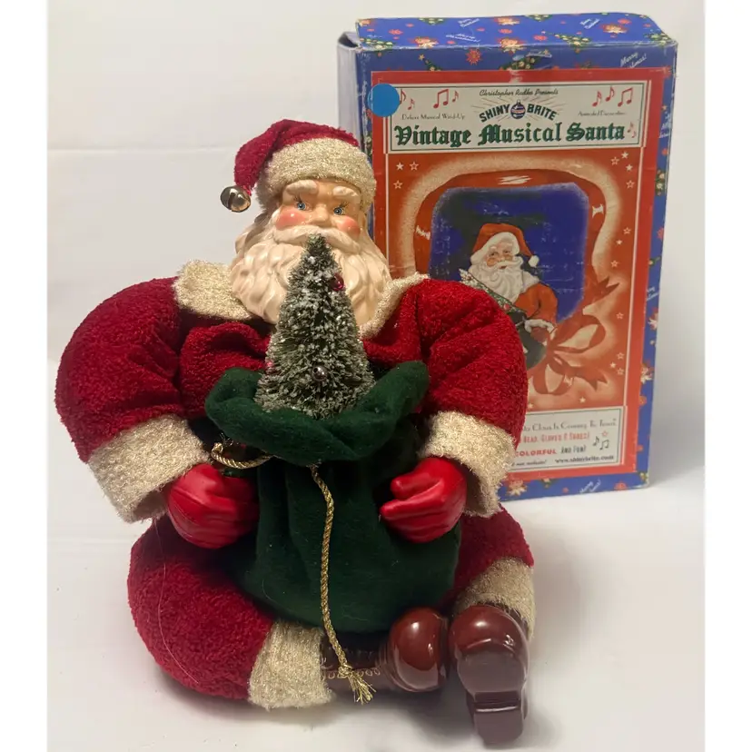 Vintage Christopher Radko Shiny Brite Santa Claus Coming to Town Music Motion
