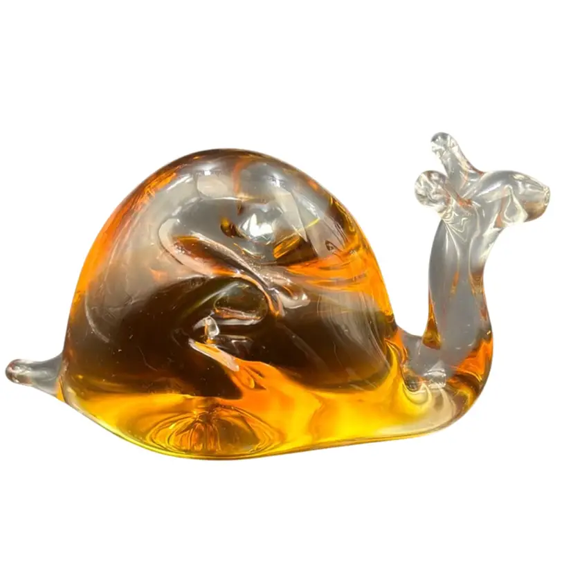 Art Glass Amber Snail 🐌 Figurine