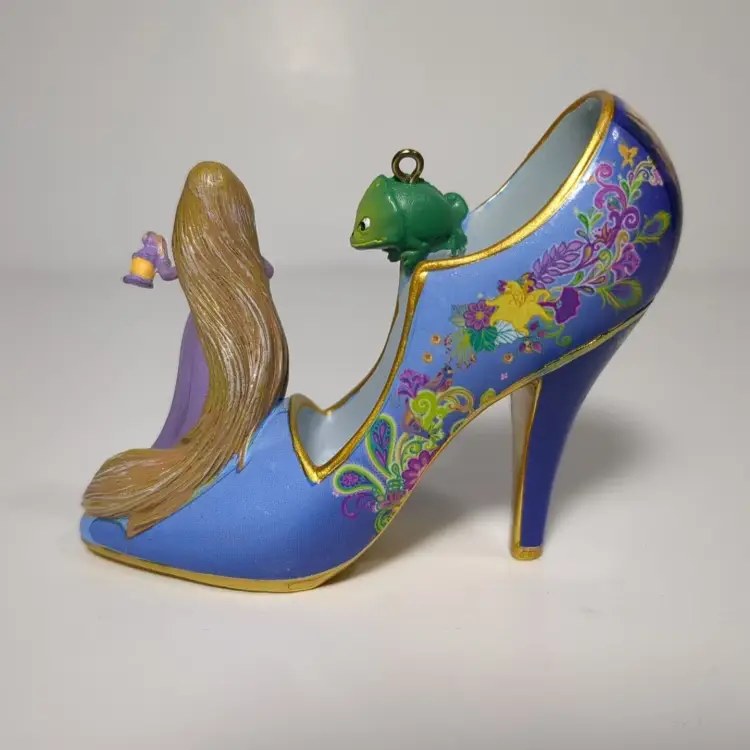 Bradford Exchange Once Upon a Slipper Disney Shoe Rapunzel Ornament tangled