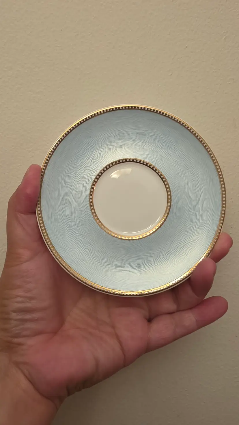 THE ROYAL COLLECTION FABERGÉ-INSPIRED ENGLISH BONE CHINA SAUCER