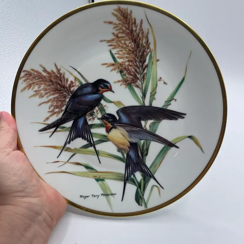 Limoges The Songbirds of Roger Tory Peterson - Barn Swallow  Plate- 1981