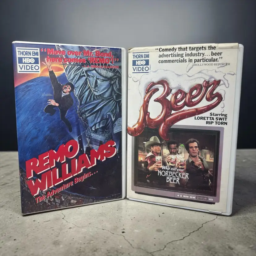 2 Betamax HBO Movies Beer Loretta Swit Rip Torn & Remo Williams