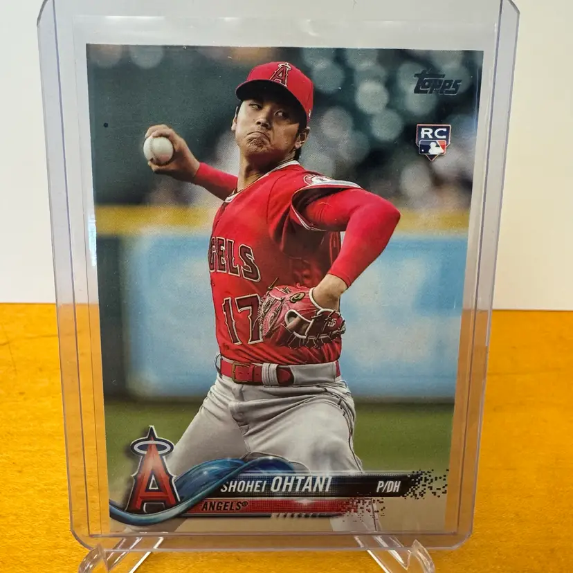 Shohei Ohtani Topps 2018 Update Series ROOKIE #US1 Pitching Red Jersey - Los Angeles Angels