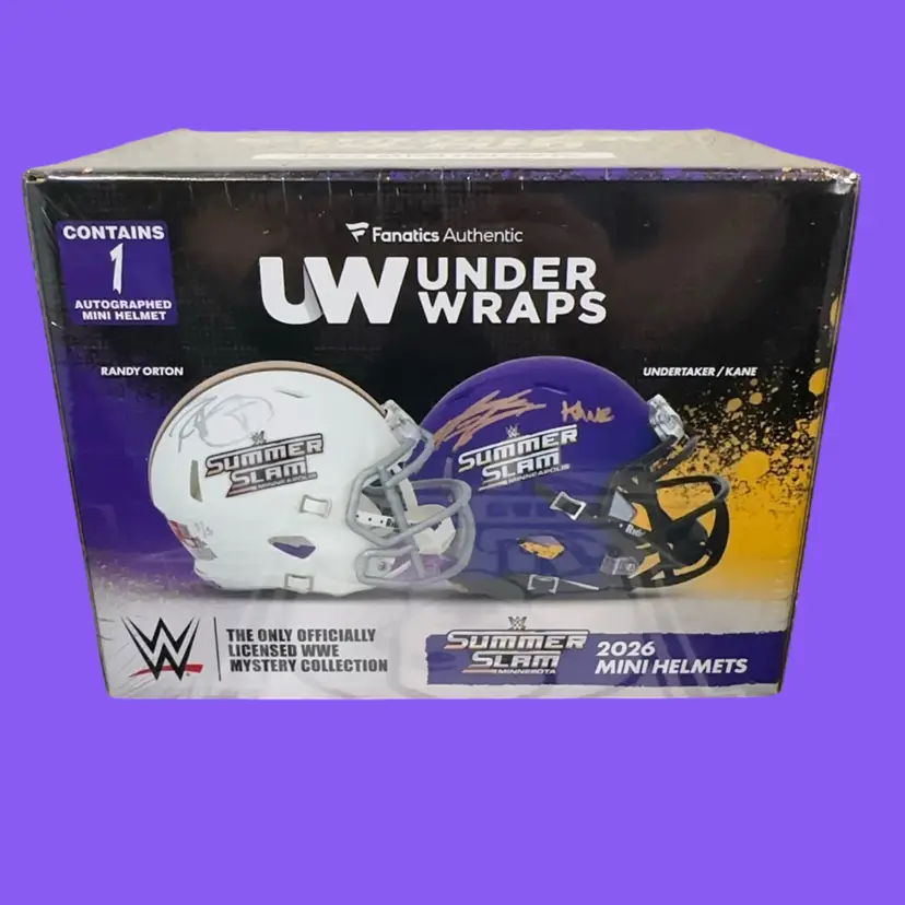 2026 Fanatics Authentic Under Wraps WWE Summer Slam Signed Mini Helmet