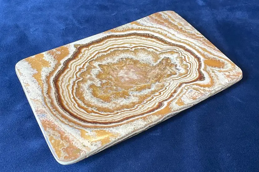 Polished Carved Banded Aragonite Trinket  Dish Catch All– Natural Agate-Style