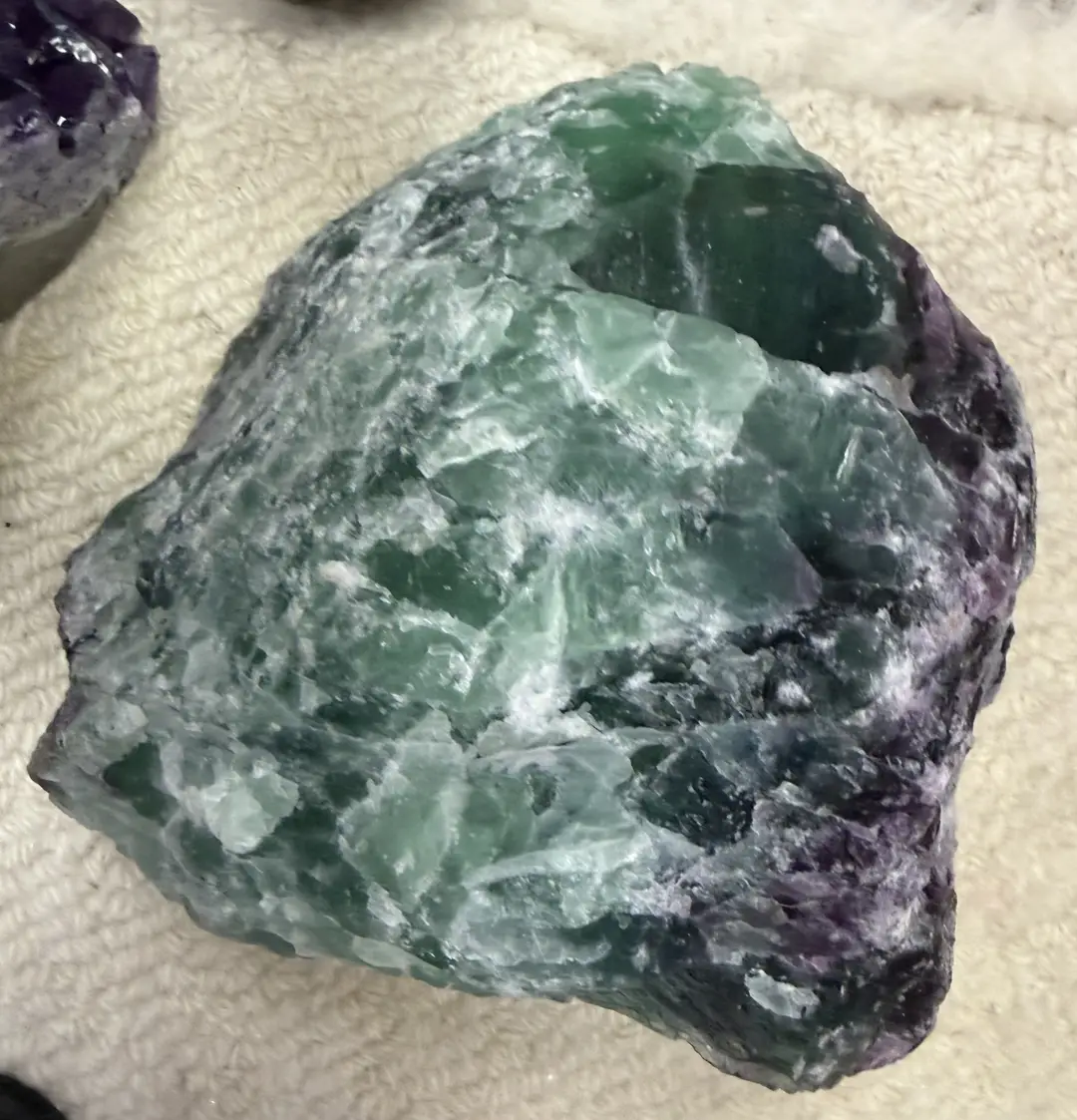 Green-blue crystal specimen