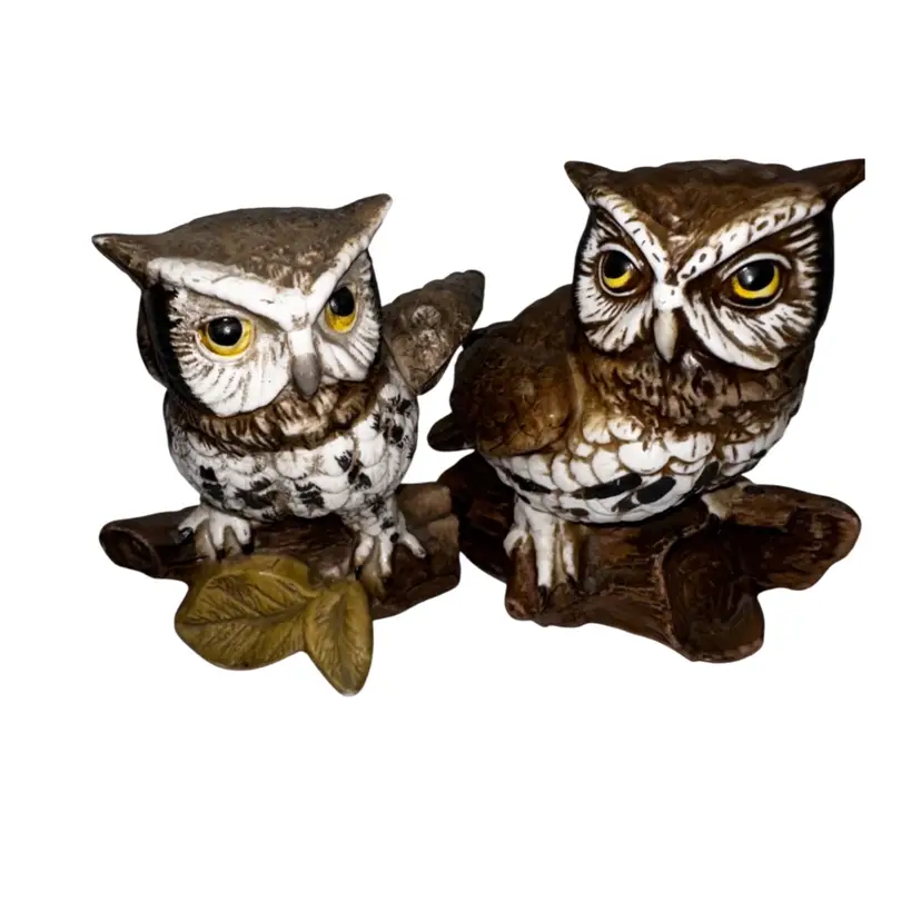 Homco Porcelain Owls