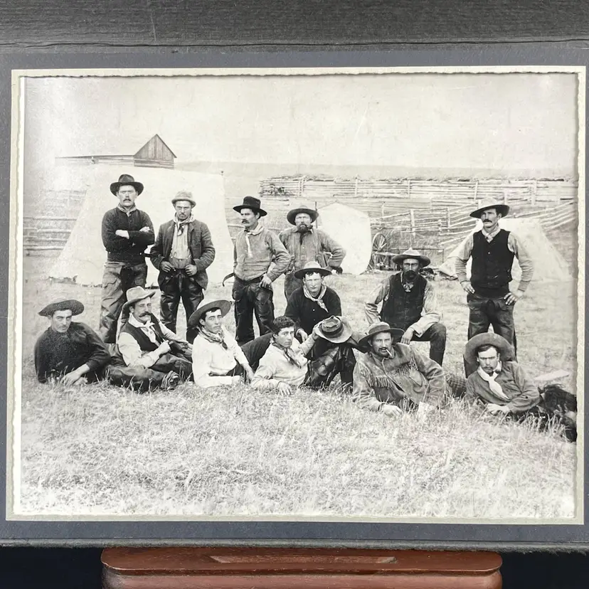 Jumping Pound Ranch Hands Archival Photograph c.1880s Calgary, AB, Canada Glenbow Archives 8x10"