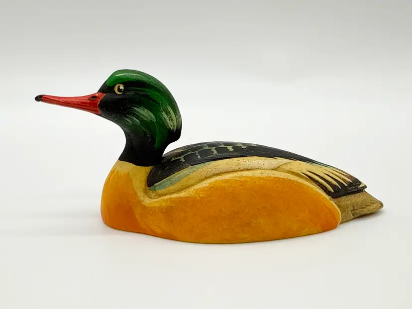 Anri Italy AMERICAN MERGANSER Wildlife Collection Hand Crafted Duck Decoy