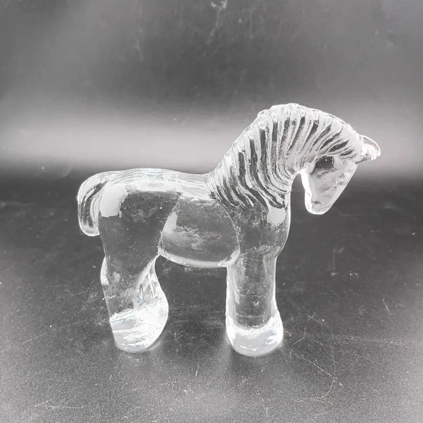 Kosta Boda zoo series horse paperweight -- marked down 15%