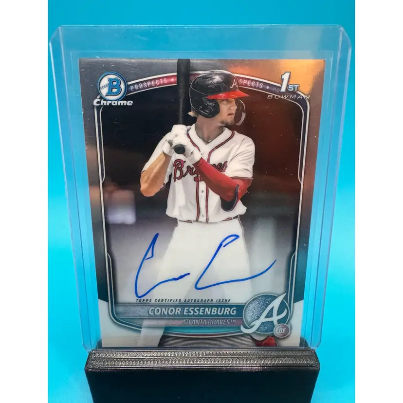 Conor Essenburg 1st Bowman Chrome Auto Atlanta Braves