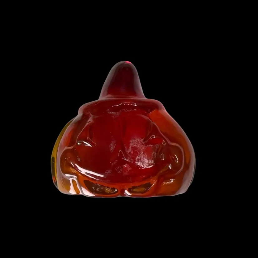 Blenko Jack-o-lantern 🎃 Paperweight Stamped No Noted Flaws 2 1/2”