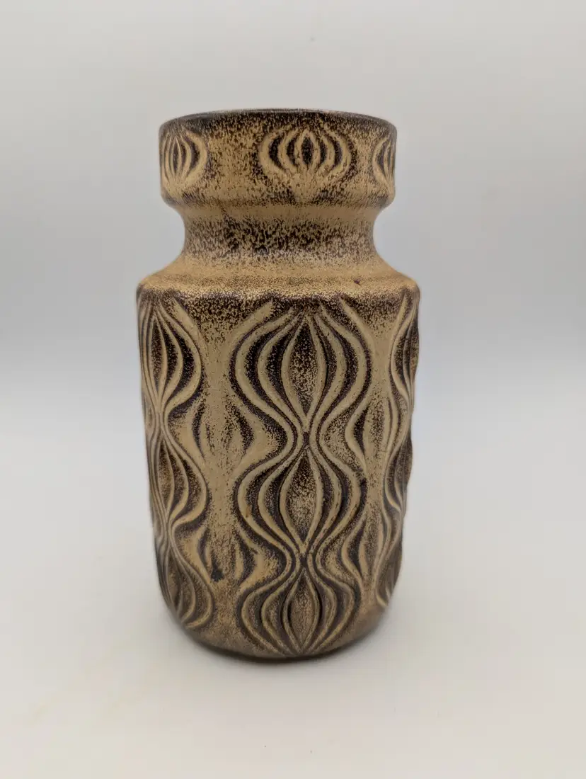 Vintage Scheurich 285-15 Amsterdam Onion Pattern Vase West Germany 6" Ceramic