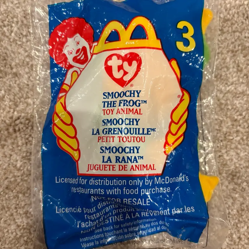 1999 McDonald’s Beanie Baby Toy; Smoochy the Frog
