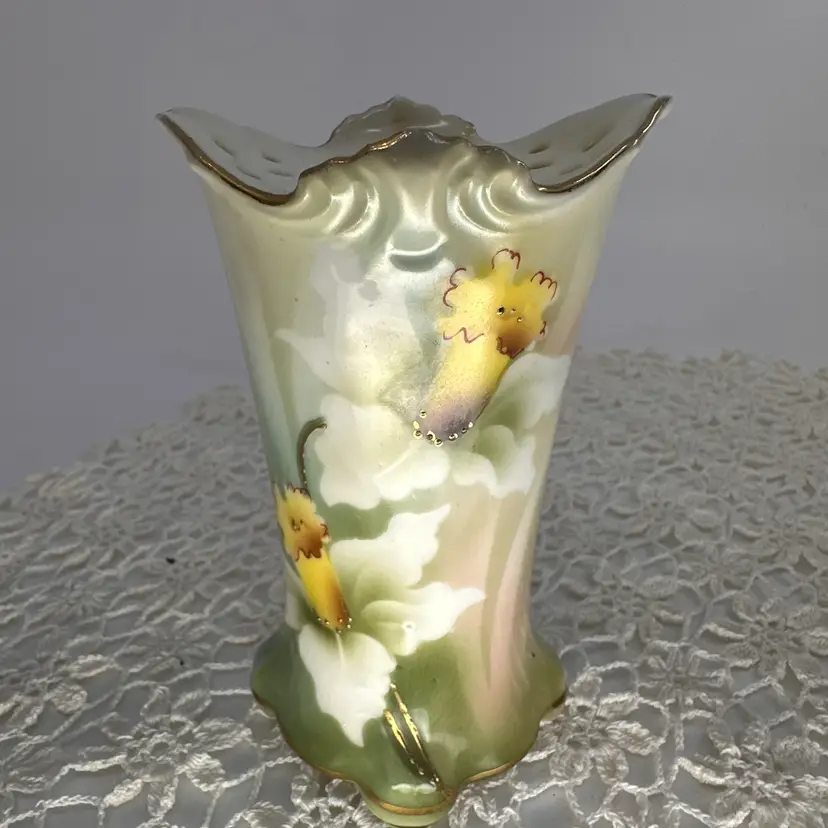 Vtg Germany Porcelain Hat Pin Holder