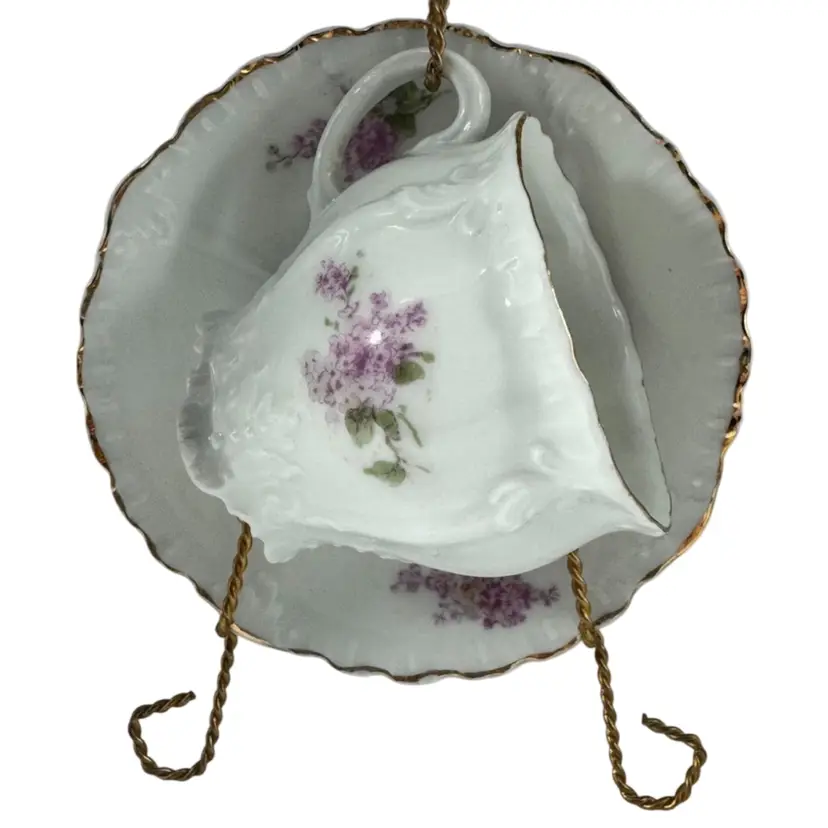 Tea Cup & Saucer On Stand From Germany