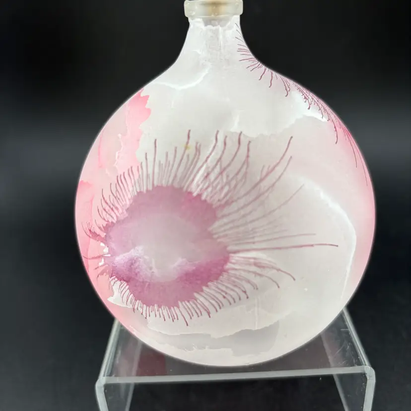 Turkish Hand Blown Art Glass Oil Lamp