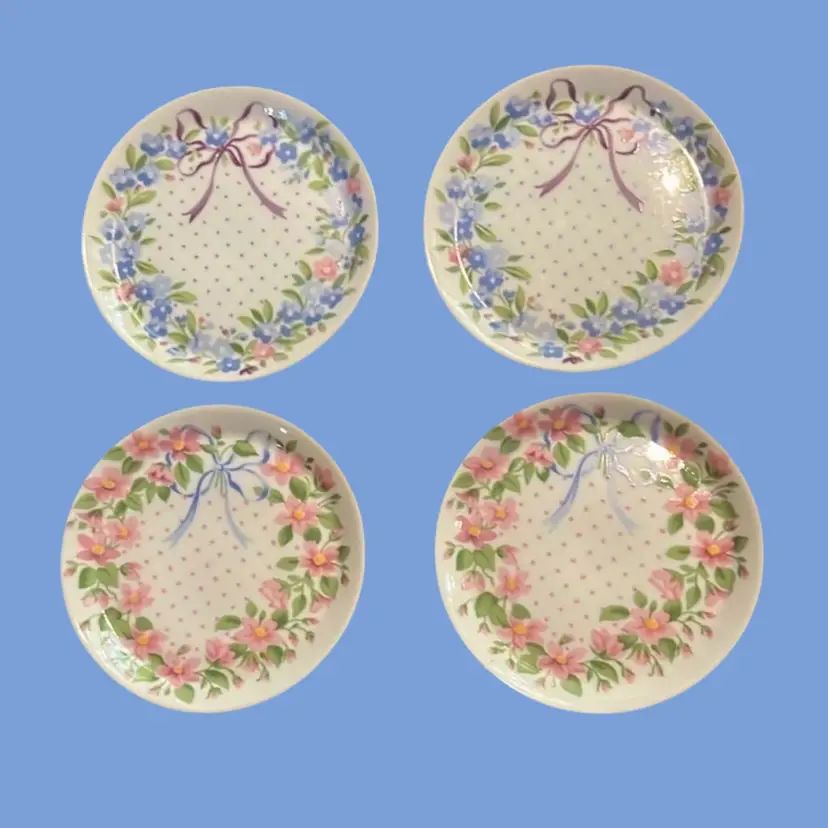 #030- 4pc Butter Pat Coaster by Louis Lourioux & Designer Philippe Deshoulieres France