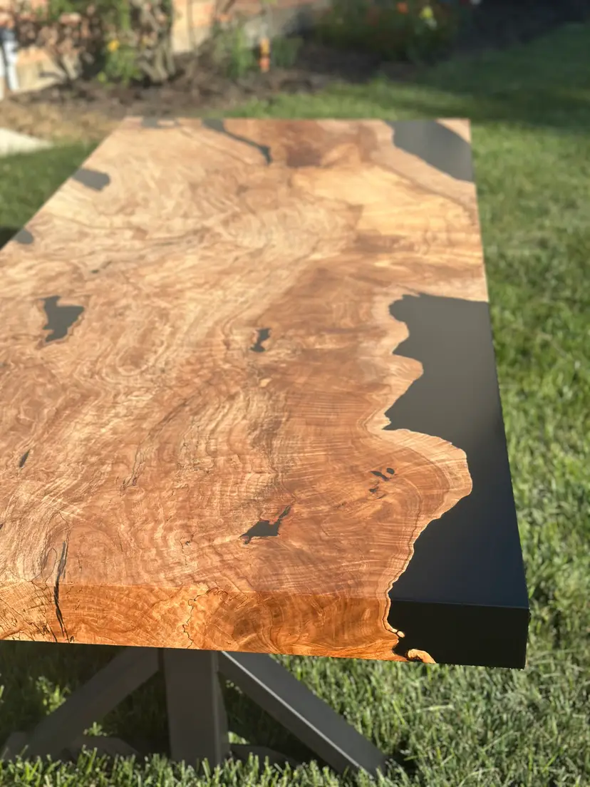 Maple Burl Dining Table