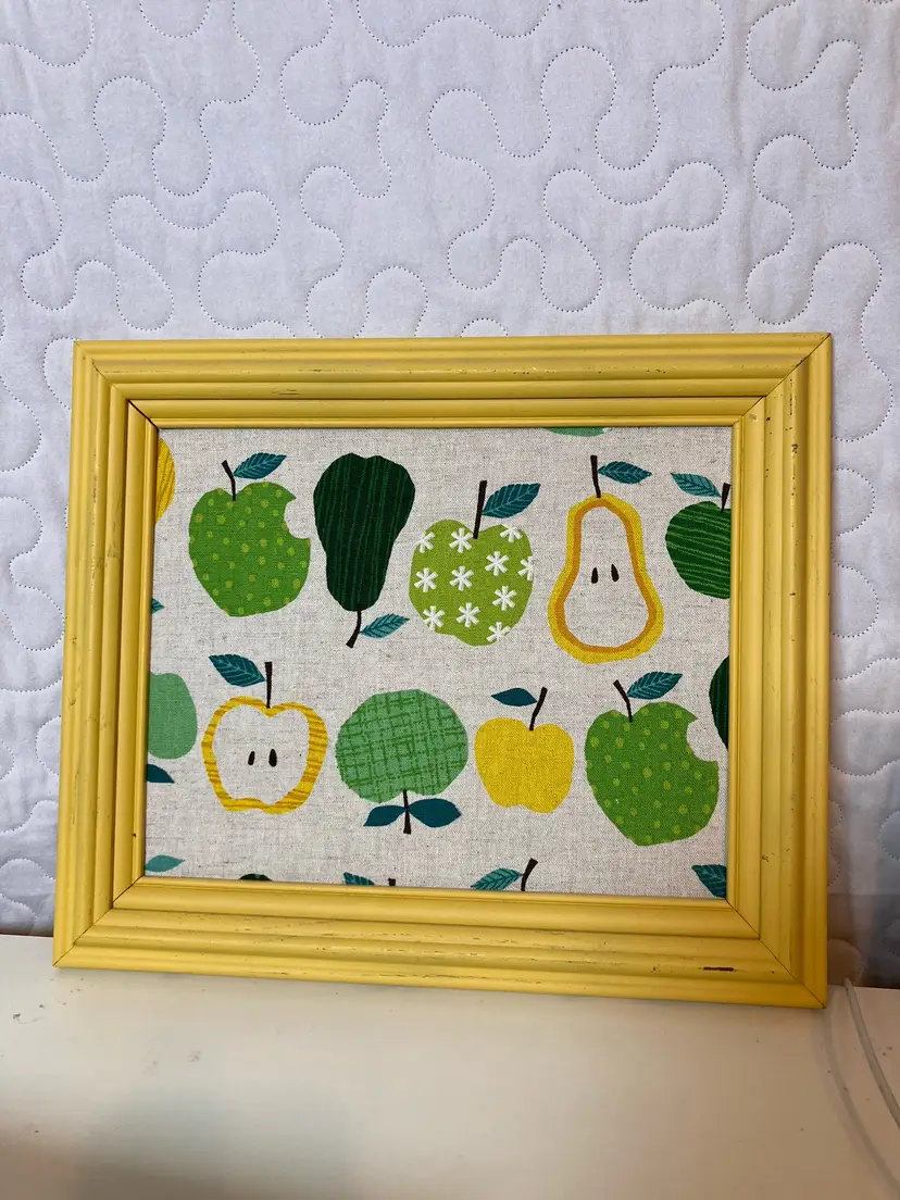Pear Fabric in a Frame