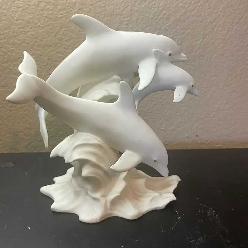 Lenox USA Dance Of The Dolphins 7” Fine Porcelain Sculpture