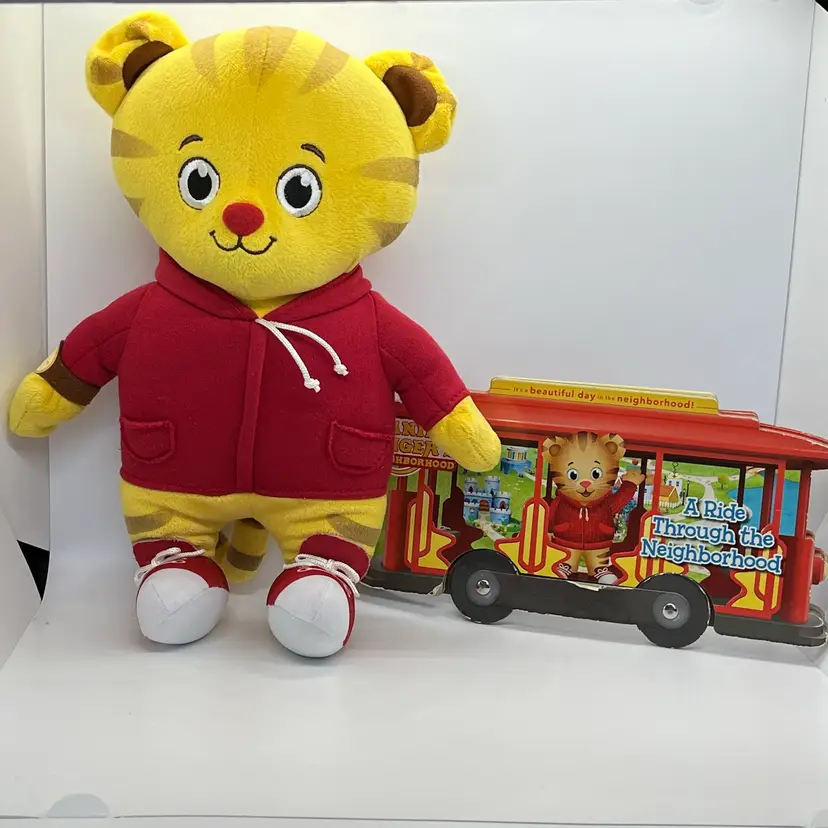 PBS Mr. Rogers Daniel Tiger Neighborhood Plush Stuffed Animal w/Book NO SOUNDS