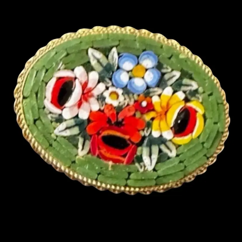 Micro Mosiac Brooch