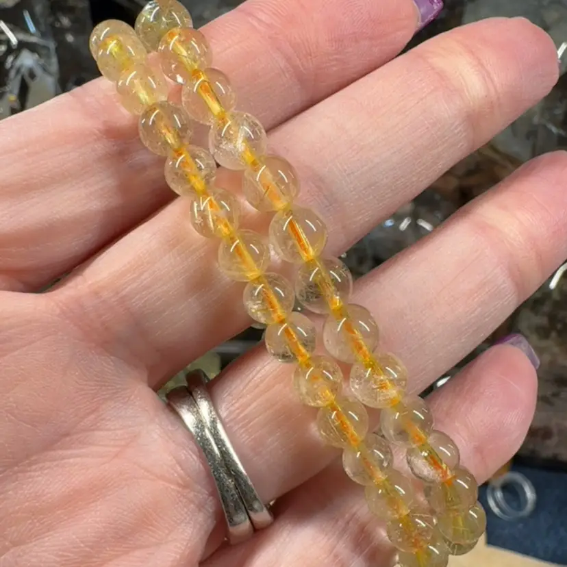 6mm Gold Rutile Bracelet