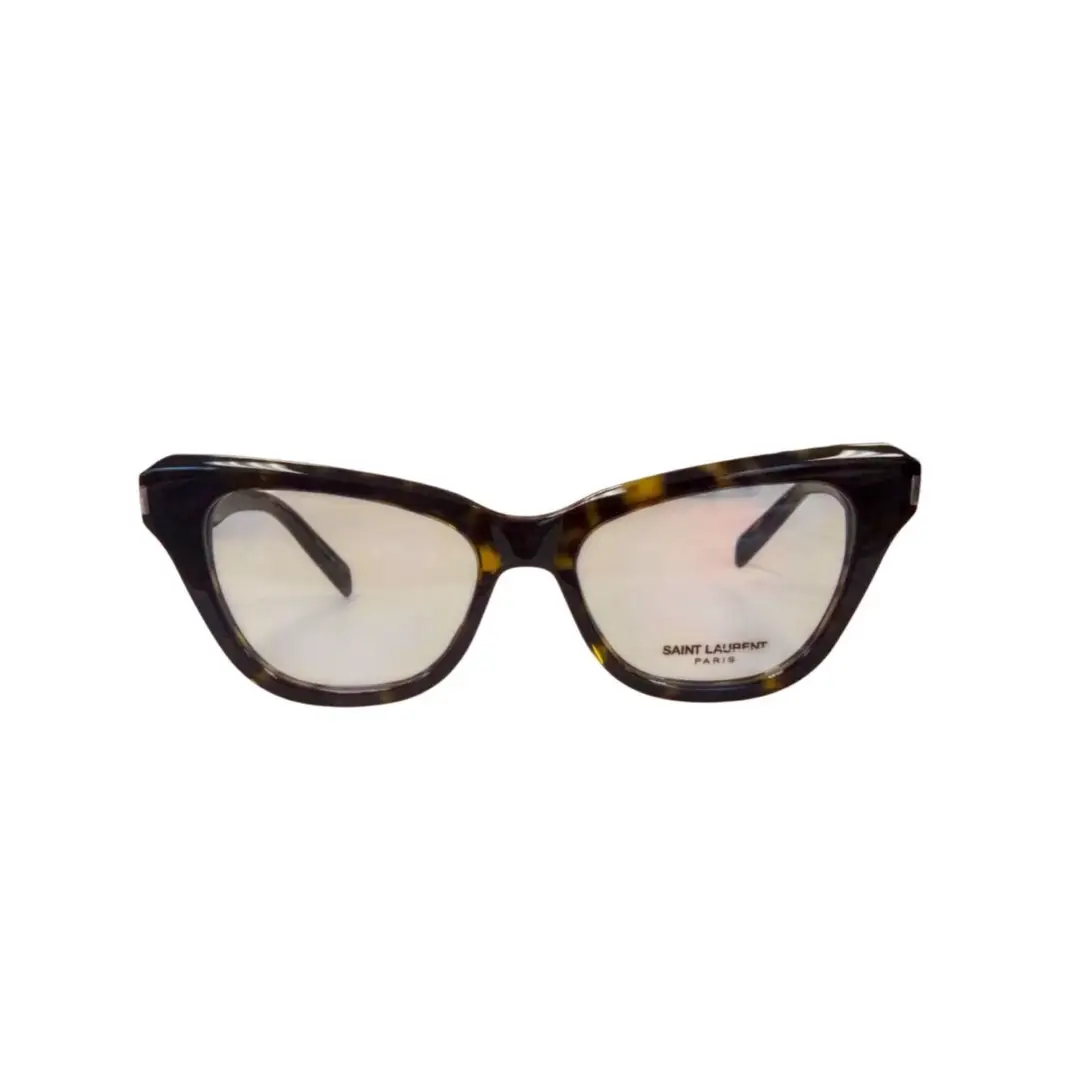 Saint Laurent Tortoise Acetate Cat-Eye Frames