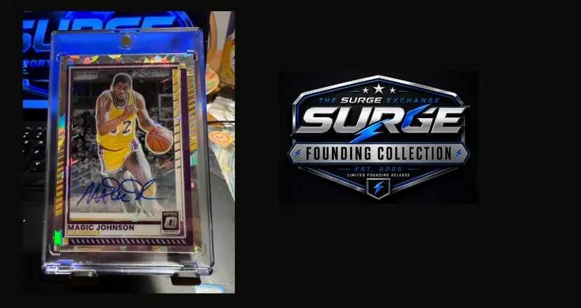 2025-26 Donruss Optic MAGIC JOHNSON /25 Auto Cracked Ice Prizm Card #141
