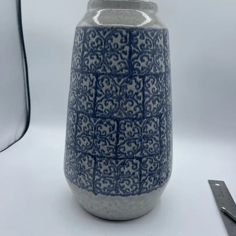 Pottery Barn Amadora Tall Blue White Ceramic