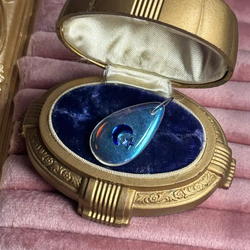 Vintage Celestial Crystal Pendant