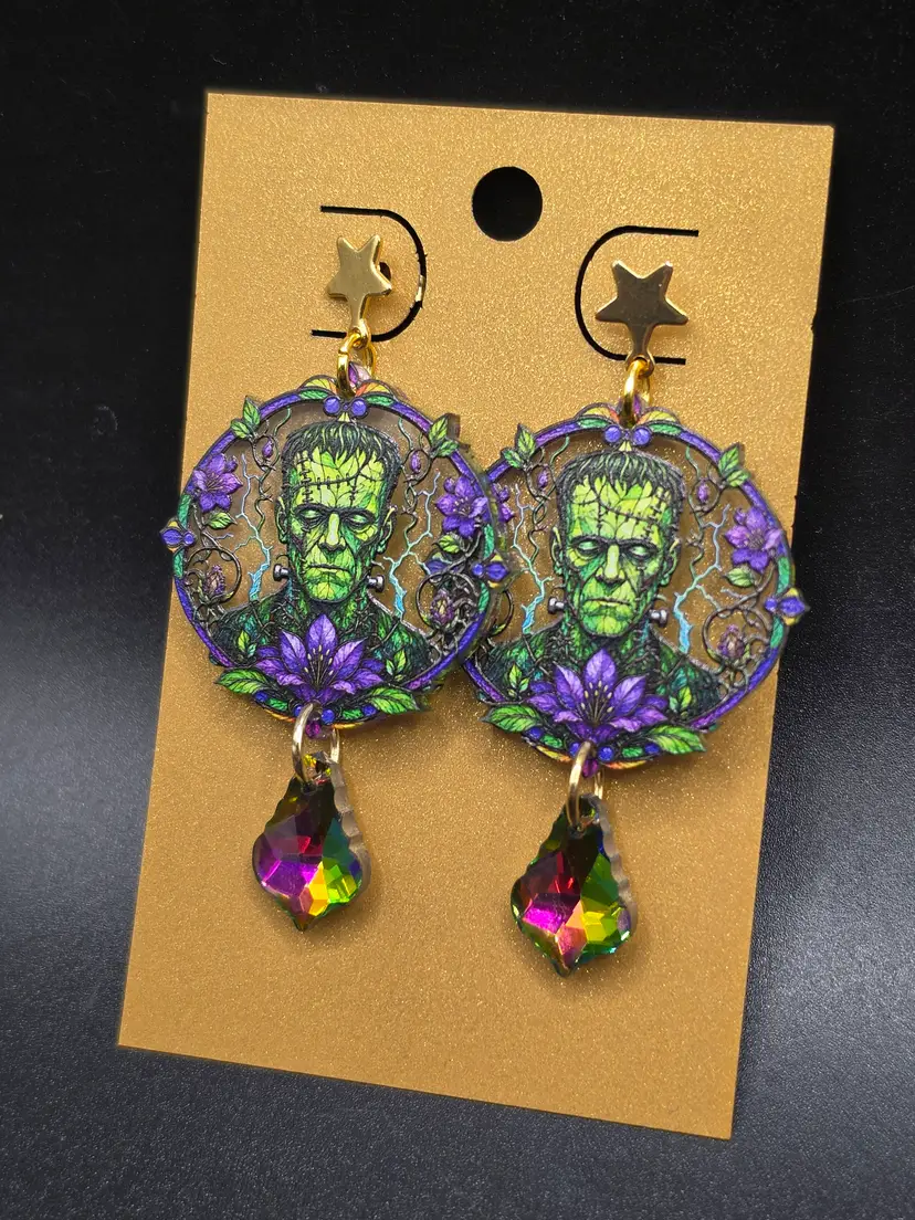 Frankenstein's Garden Monster Earrings