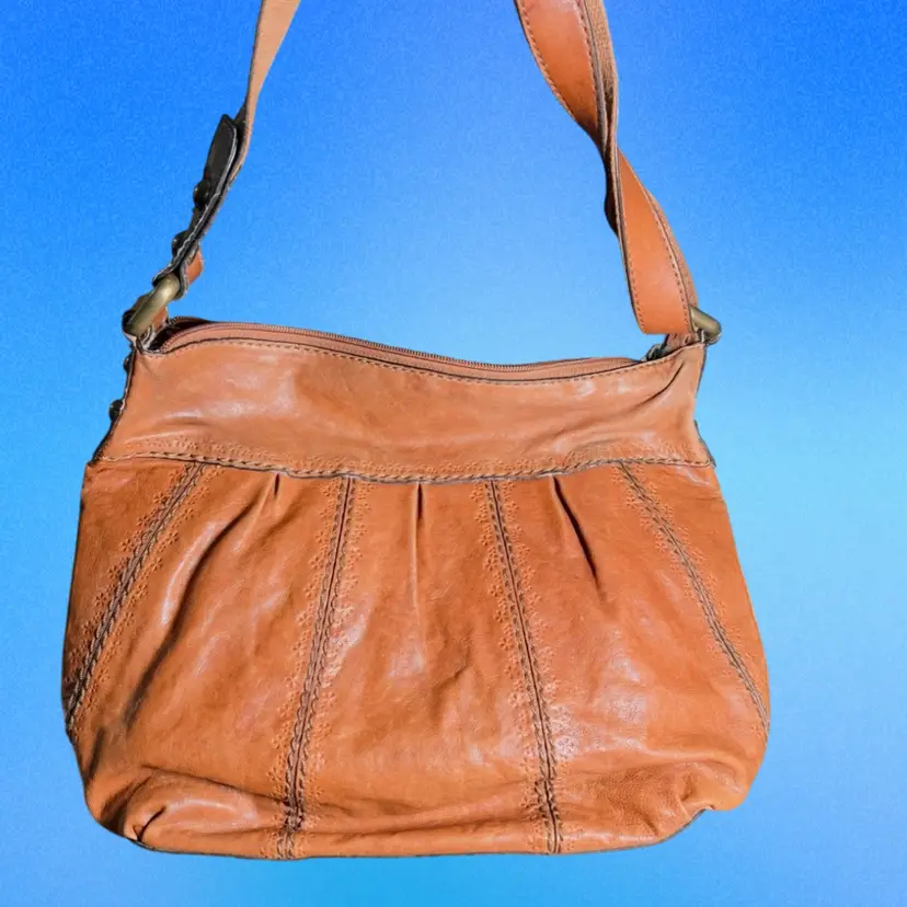 Vintage Fossil Brown Leather Crossbody Butter!!!